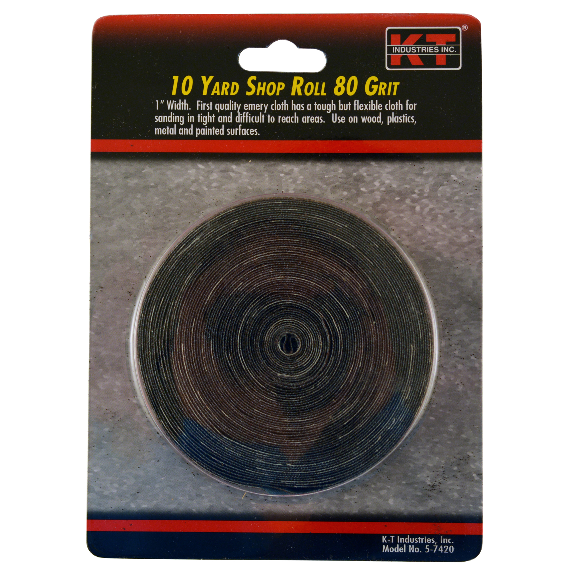 K-T Industries Shop Roll — 80 Grit, 1in. x 10yd., Model# 5-7420